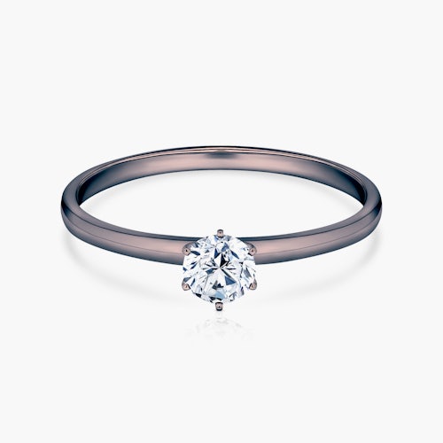 Pierścionek zaręczynowy SAVICKI: czarne złoto, diament